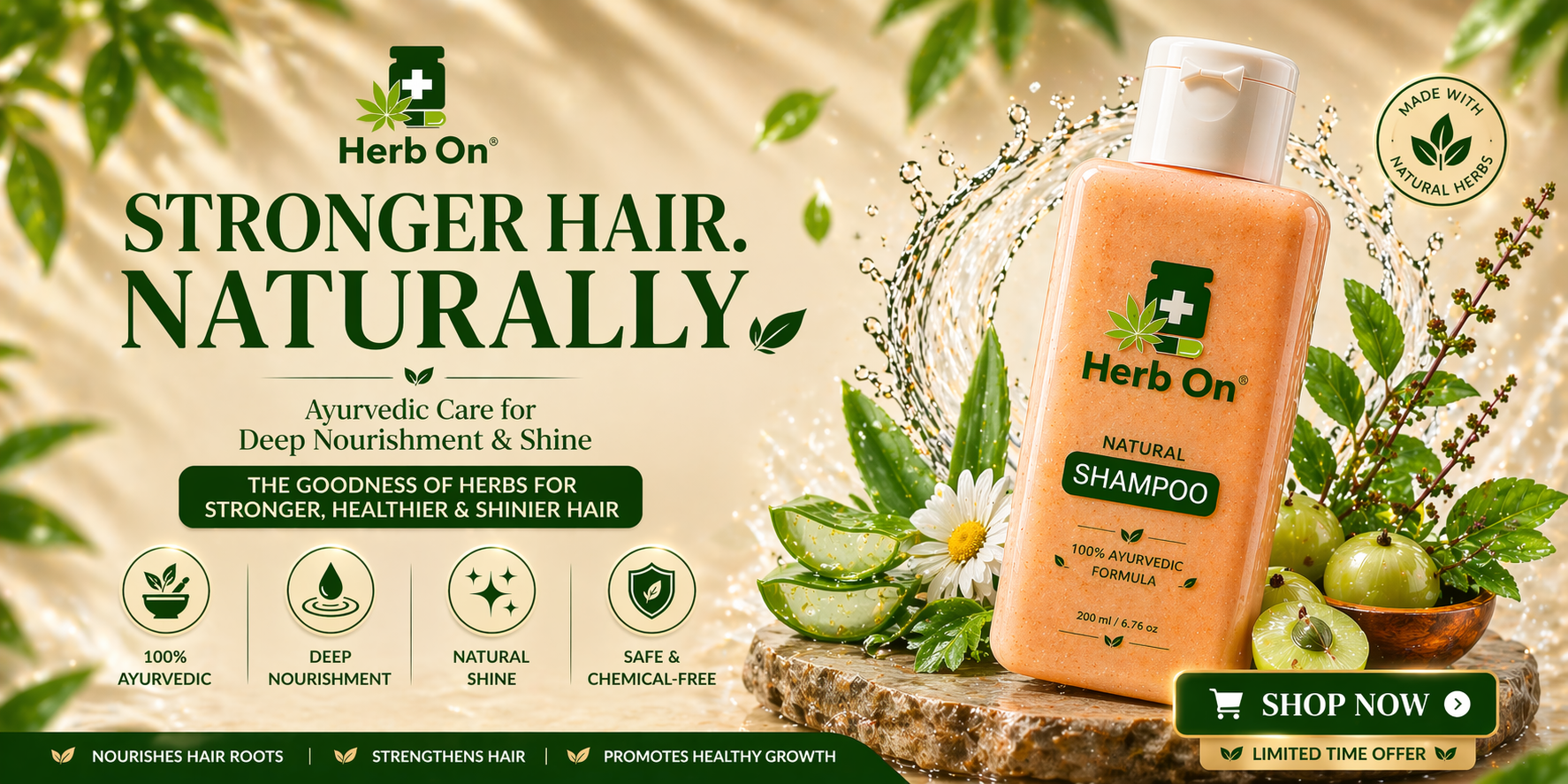 Herb On Naturals HM Shampoo mobile banner